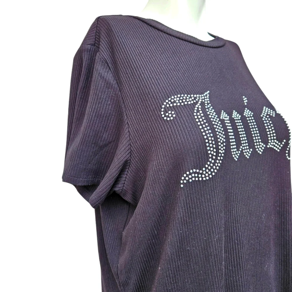 Juicy Couture Women’s  Black T-Shirt Dress Size L - Picture 8 of 12